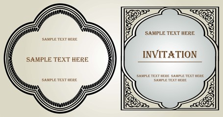 Set of  ornate vector frame