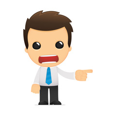 funny cartoon office worker