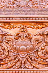 Traditional Thai style wood carving