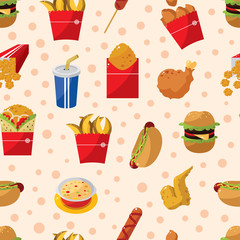 seamless fast food pattern