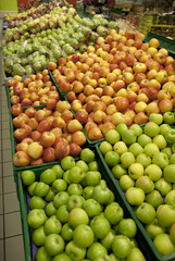 Apples in supermarket