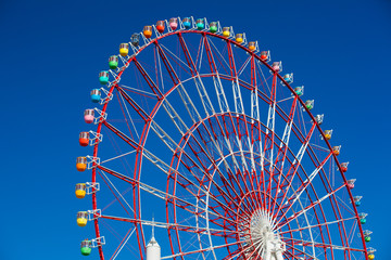 Colorful Ferris Wheel in Tokyo