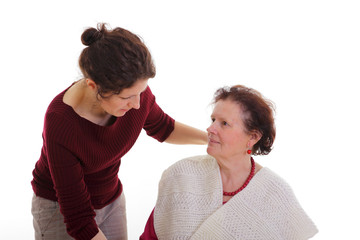Pflegerin bei Altenpflege von Senioren