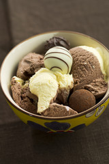 Eis mit Schokolade