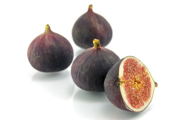 ripe fig isolated on a white background