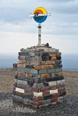 Outdoor kussens North Cape sign. Norway. © ivan_varyukhin