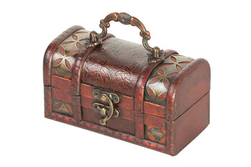 Old jewelry box with lock