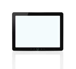 Digital tablet isolated on white background with clipping path