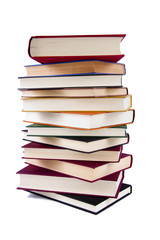 libros aislados en fondo blanco