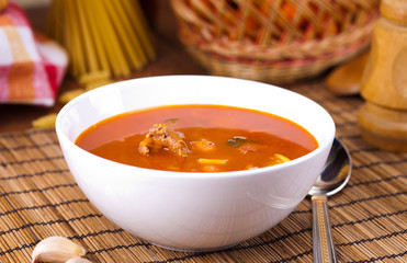 soup on table