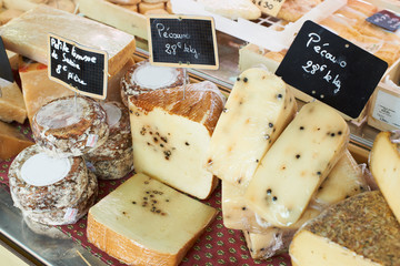 Random French cheese on Provence market