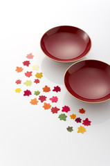 杯ともみじのオブジェ