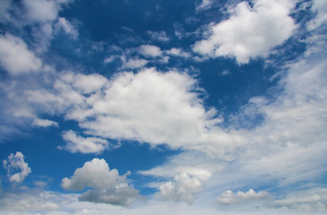 Naklejka na ściany i meble Clouds in the blue sky