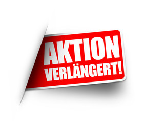 Aktion verl&auml;ngert! Button, Icon