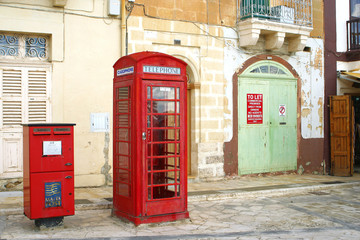 Telephone booth in Malta