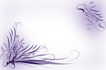 Purple flower background with copy space