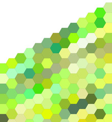 3d render of hexagon in green on white
