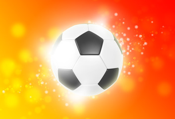 Fototapeta premium Hot soccer ball