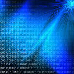 Fototapeta premium abstract blue background with binary digits pattern