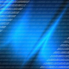 Naklejka premium blue binary codes background , new technology conception