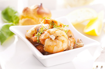 Tapas mit Garnelen