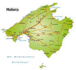 Landkarte von Mallorca © Artalis-Kartographie