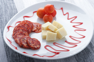 Salami with parmesan