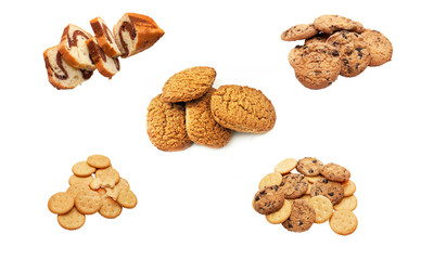 Fototapeta na wymiar Different confectioner's shops products - cookies