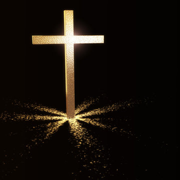 golden christian cross