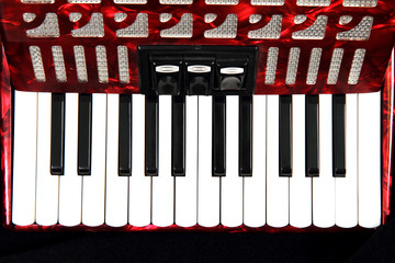 red accordion detail
