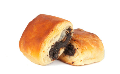 pastries with poppy isolated