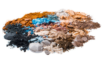 set of multicolor crushed eyeshadows