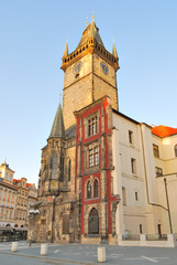 Fototapeta na wymiar Prague. Old Town Hall at dawn