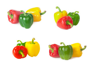set of a pepper isolated