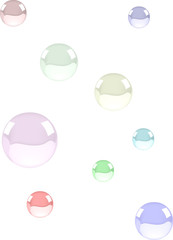abstract bubbles on white background