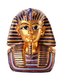 statue of Tutankhamun isolated in white background