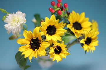 ヒマワリの花束