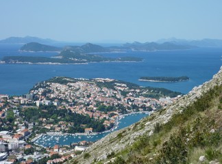 Fototapeta na wymiar View at Dubrovnik and some Croatian islands