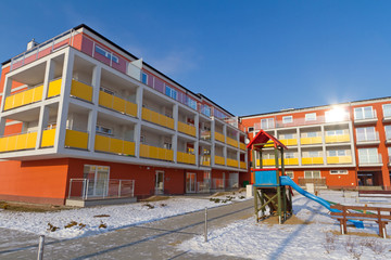 New apartments at winter time