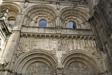 Obraz premium Facade to the door Platerias of the Santiago de Compostela cathe