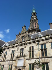 Fototapeta na wymiar The historic city hall in the center of the city Leiden