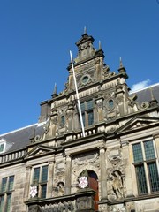 The historic city hall in the center of the city Leiden