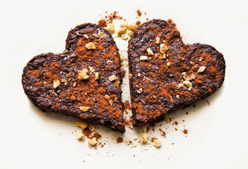 heart chocolate cake