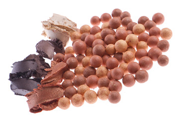 bronzing pearls with cream eyeshadows
