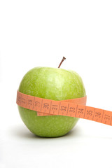 Apple with centimeters