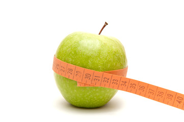 Apple with centimeters