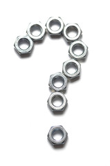 Bolt made of question mark