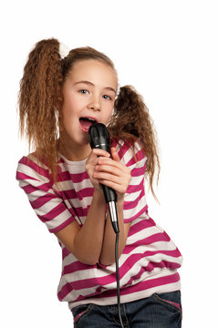 Girl with microphone