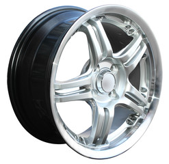 car alloy wheel isolated