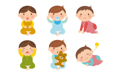 赤ちゃんのイラスト/男の子